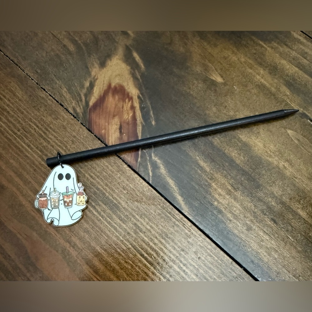 Ghost with ice coffee hair stick